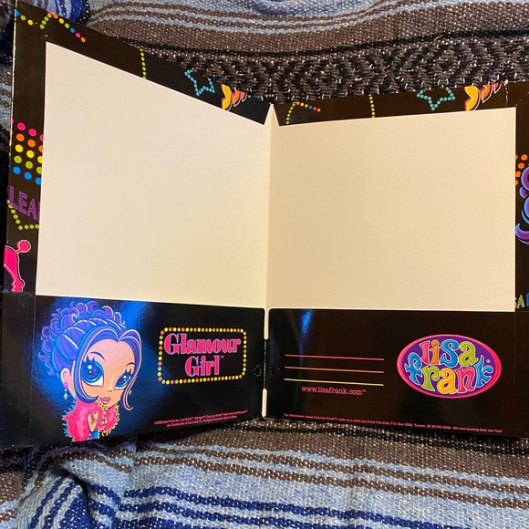 Lisa Frank Glamour Girl 2 Pocket Folder - Picture 2 of 4